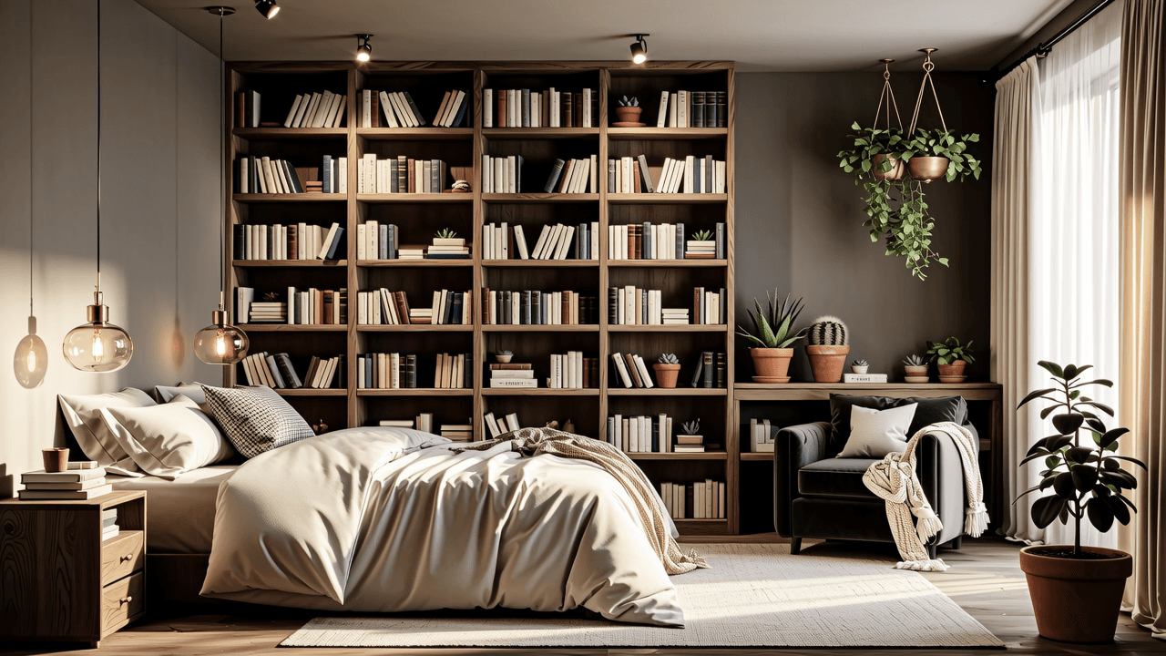Cover Image for Tall Bookshelves: A Bedroom Feng Shui Mistake